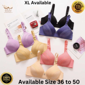 Premium Soft Padded Traceless Comfortable Vest Bra by Miqiliren, Pushup, Breathable with front lace, for Enhancing figure, Deep Cup size with full cover.