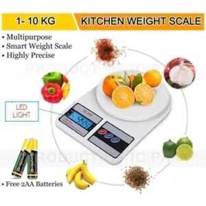 Digital Kitchen Scale 1-10kg LED Light Free Batteries