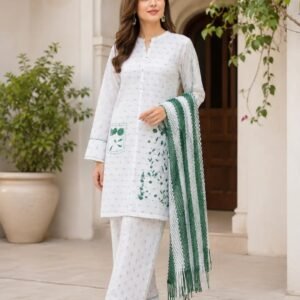 14 August 3 Pcs Women's Stitched Fancy Embroidered Suit