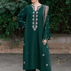 3 Pcs Women's Unstitched Embroidered Suit
