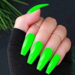 Green Fake Nails ABS Plastic Durable Pakistani Women
