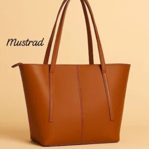 Mustard Leather Shoulder Bag for Daily Use