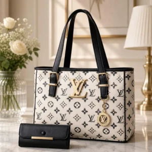 Louis Vuitton LV5070 Women's Shoulder Bag Set Brown White