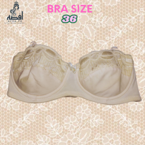 Bra Size 36 | Skin Laced Elegance| | Half Cover with Ring for Shape | Imported and stringed stuff Laced with Net – Ultra Comfort and Support