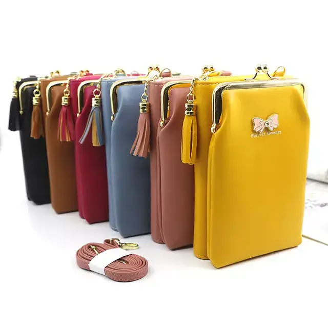 Women Phone Crossbody Bag Pu Leather Mini Shoulder Messenger Bag Travel Portable Coin Purse Card Pouch Bags for Girls Wallets - Image 3