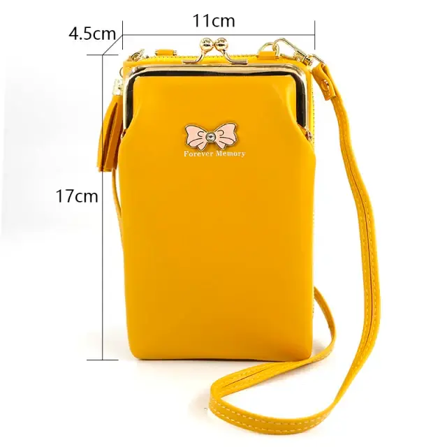 Women Phone Crossbody Bag Pu Leather Mini Shoulder Messenger Bag Travel Portable Coin Purse Card Pouch Bags for Girls Wallets - Image 4