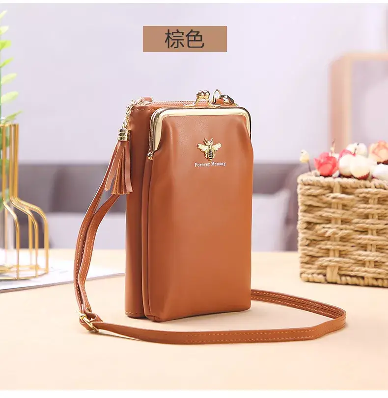 Women Phone Crossbody Bag Pu Leather Mini Shoulder Messenger Bag Travel Portable Coin Purse Card Pouch Bags for Girls Wallets - Image 5