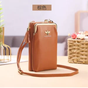 Women Phone Crossbody Bag Pu Leather Mini Shoulder Messenger Bag Travel Portable Coin Purse Card Pouch Bags for Girls Wallets