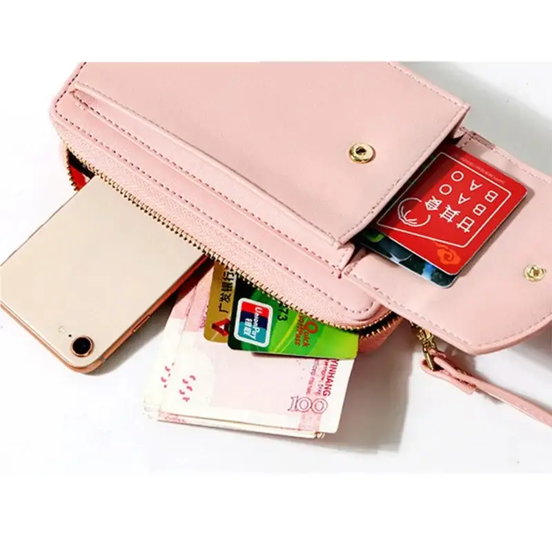 Women Phone Crossbody Bag Pu Leather Mini Shoulder Messenger Bag Travel Portable Coin Purse Card Pouch Bags for Girls Wallets - Image 4