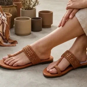 Women Brown Rhinestone Slippers Mustard