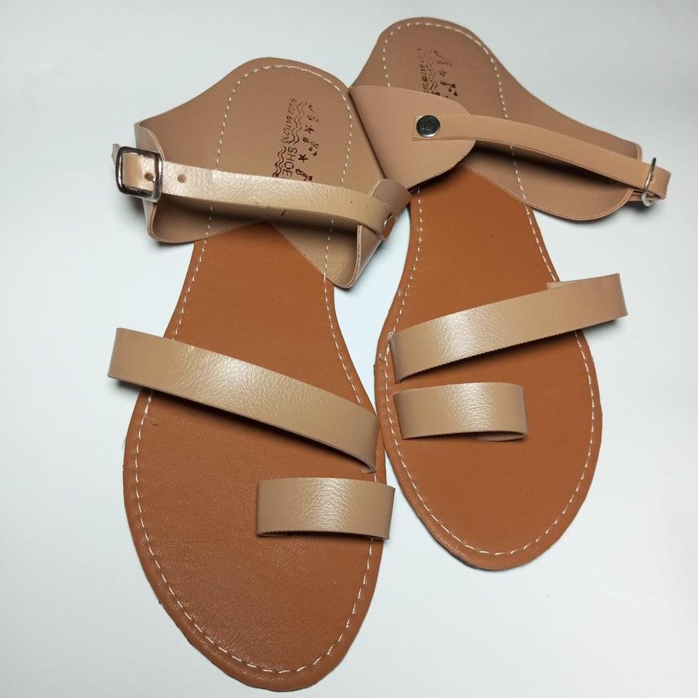 Women PU Sandals Round Toe Casual Comfortable All Season