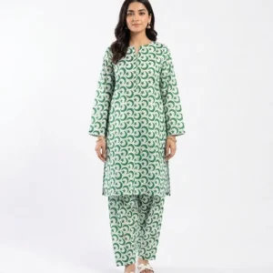 2 Pcs Women's Unstitched Printed Suit