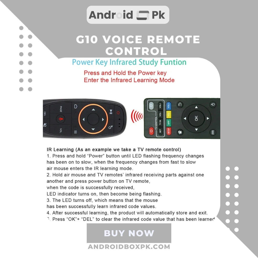 G10 Air Mouse Voice Control Gyro Remote - Image 2