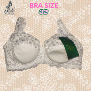 Bra Size 32 | Soft Padded Push-Up | White Beauty | Half Cover | – Ultra Comfort and Support