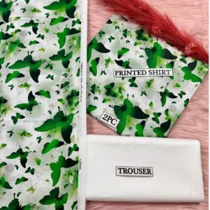 2 Pcs Women's Unstitched Digital Print Suit