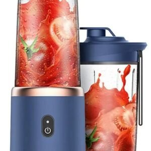 2-in-1 Electric Juicer Blender Blue Portable ABS