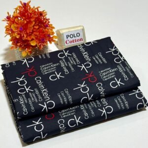 Women Printed Polo Cotton Suit Black 2-gazz Cut