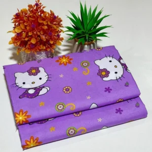 Purple Hello Kitty Printed Polo Cotton Suit for Women