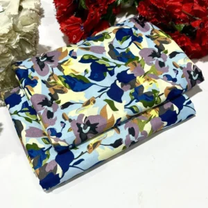 Blue Printed Polo Cotton Shirt & Trouser Set 2 Pcs