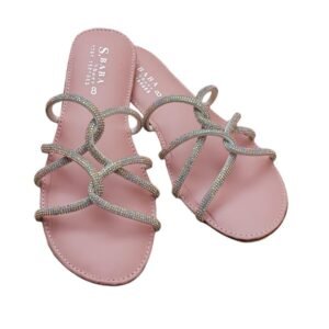 Pink PVC Glitter Sandals for Women Size 6-11