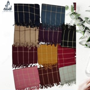 Acrylic Wool check design Shawl Matching with– Full Color Range, Stylish & Warm