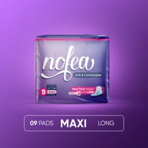 Nofea Maxi Thick Long Pads - 09 Pack | Ultra Protection & Comfort for Heavy Flow