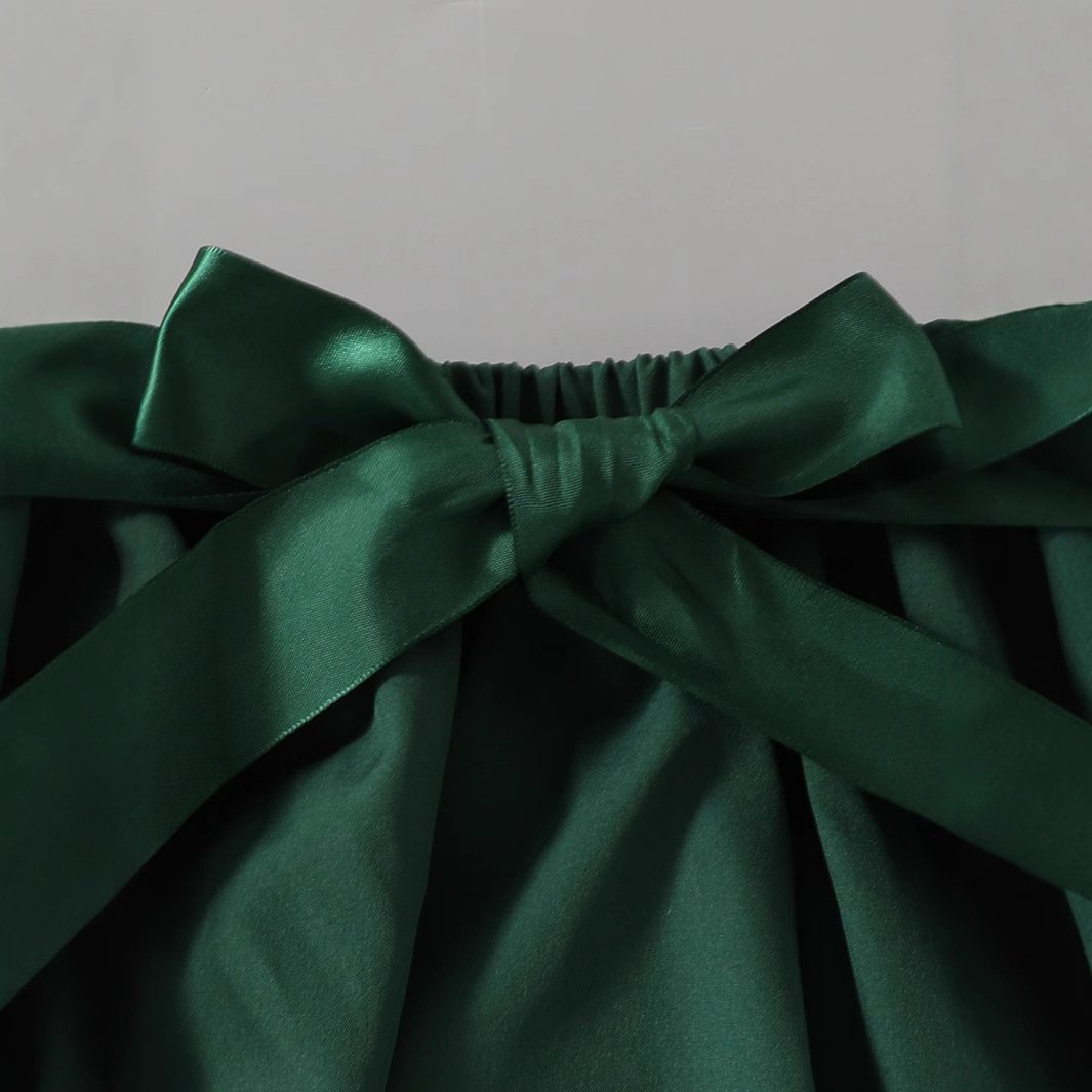 Green Pleated Skirt Set for Girls 3-6 Years - Image 5