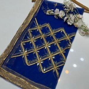 Fancy Dupatta Hand Made- Indian Gotta Mirror Work Full-Size Dupatta – Elegant Fancy Design in Vibrant Colors