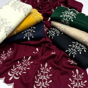 Pashmina Shawl – Premium Machine Embroidery, 2.5-Yard Luxurious Wrap, Excellent Quality