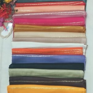 Golden Elegance: Stylish Linen Staller Collection - Fancy Hijabs for Girls and Women, for All Seasons, sides are stitched, No Piko Work Needed