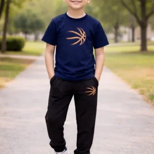 Kids Printed Navy Blue Track Suit Set 1-12Yrs