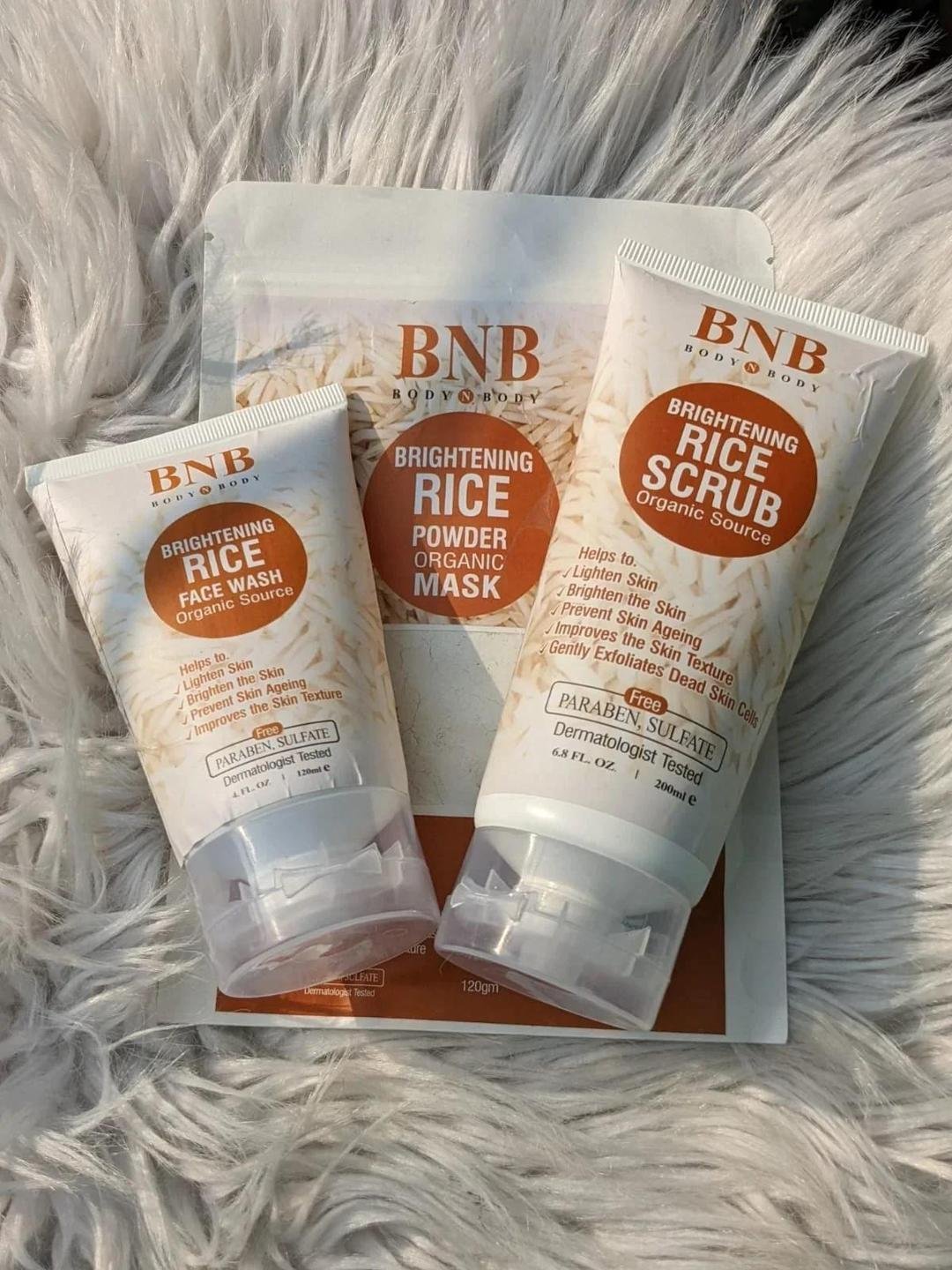 BNB Rice Facial Kit + Hair Oil 2 in 1 Set - Image 2