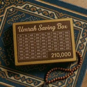 Umrah Saving Box 210k Plastic Grid Islamic Savings