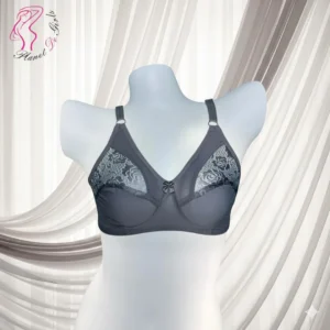 Grey Lace Bra for Daily Wear, Adjustable Straps, Breathable