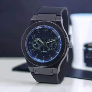 Men's Black Blue Grey Brown Silver Water Resistant Quartz Watch 8cm