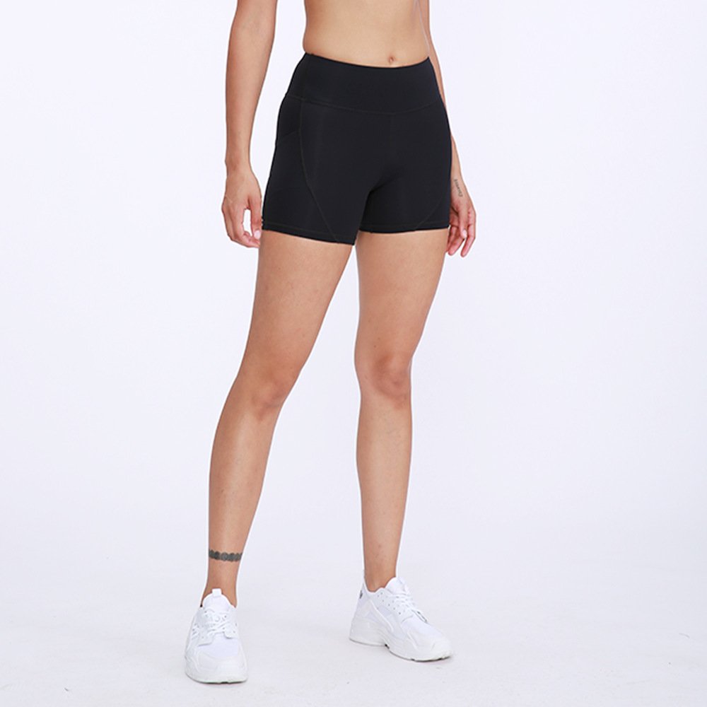Women High Waist Yoga Shorts Black Tight Sporty Fitness Wear - Image 4