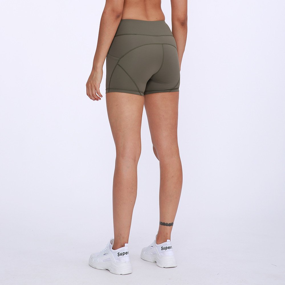 Women High Waist Yoga Shorts Black Tight Sporty Fitness Wear - Image 2