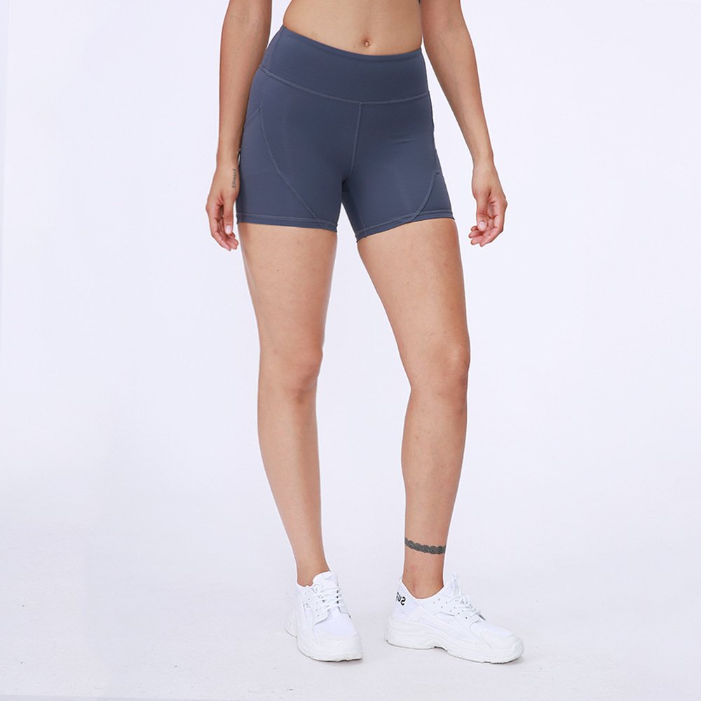 Women High Waist Yoga Shorts Black Tight Sporty Fitness Wear - Image 3