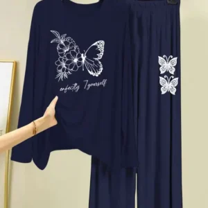 2 Pcs Women's Stitched Cotton Jersey Printed Night Suit