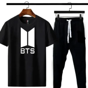 BTS Logo Black Men's 2Pc Set T-Shirt & Pants