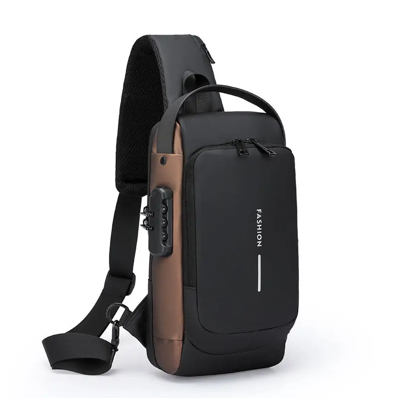Anti-Theft Crossbody Sling Bag with USB Charging Port – Waterproof Chest Bag for Men - Image 4
