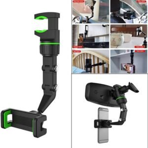 Adjustable Black Mobile Phone Holder for Home Office